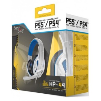 ΑΚΟΥΣΤΙΚΑ ΜΕ ΚΑΛΩΔΙΟ STEELPLAY WIRED STEREO HP44 ΛΕΥΚΟ/ΜΠΛΕ (STEELPLAY WIRED STEREO HEADSET HP44 WHITE/BLUE)